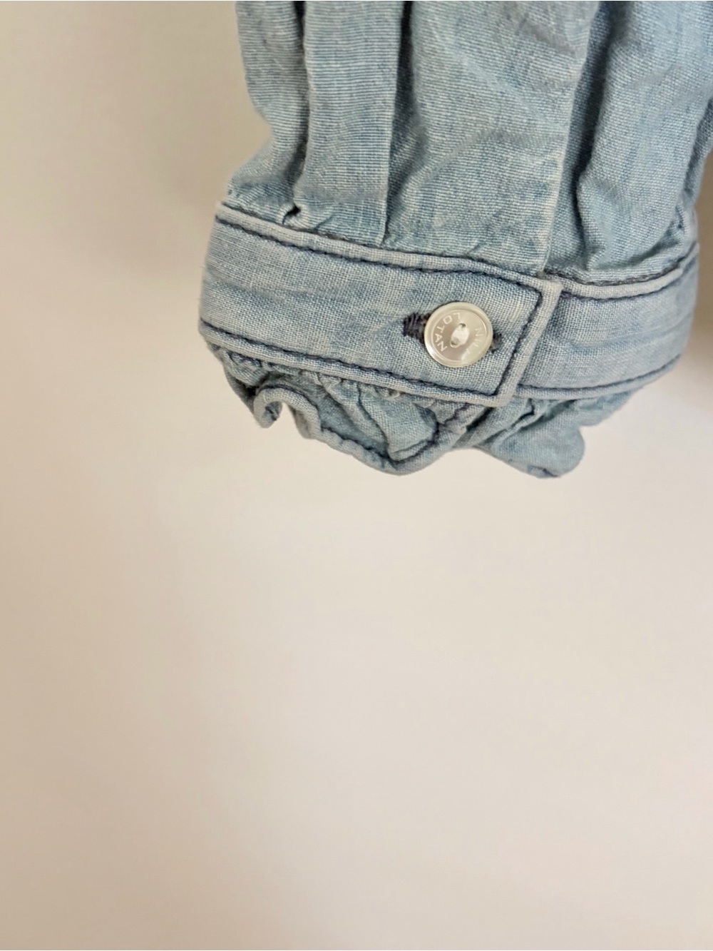 Nili Lotan Marcela Western Chambray Long Sleeve Button Up Top Size XS - Picture 7 of 12
